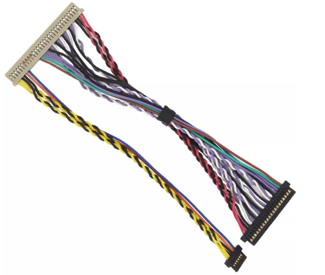 40 Pin LVDS Wire Harness Electrical , 50mm Car Trailer Wiring Harness
