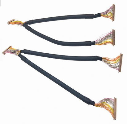 40p LVDS Wire Harness 50mm 30awg Car Trailer Single Double Shield Cable