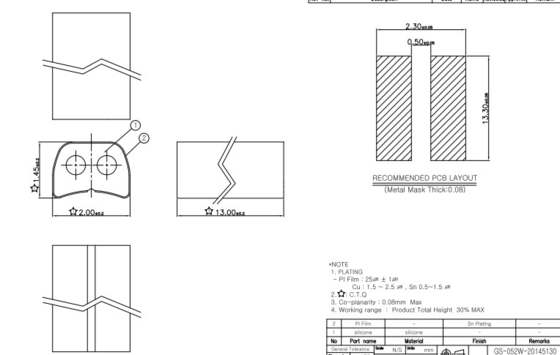 Silicone Au Plating Smt Emi Gasket 20mm Shielding Gasket
