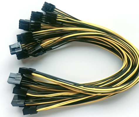 8 Pin Power Wire Harness Female PA66 Shield Cable 260mm For Automobile