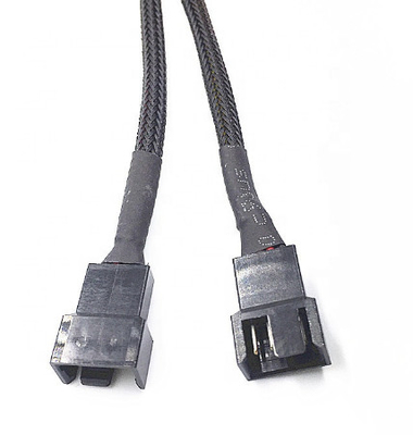 3 4 Pin Power Extension Cable , Braided Power Harness Cable