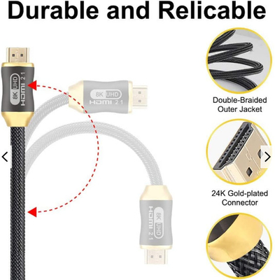 4k 120hz Hdmi 2.1 Ultra High Speed Hdmi Cable 30awg Wire