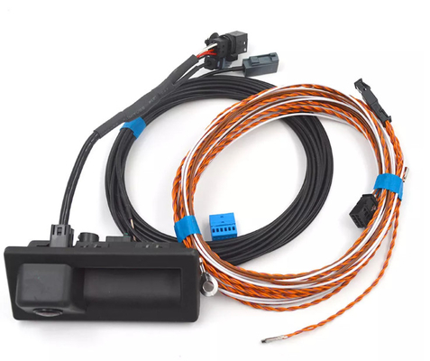 Black ABS Camera Cable Assemblies 210mm Video Wire Single Shield