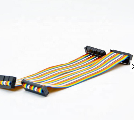 FPC Female Flexible PCB Cable Rainbow Color  2.0 2.54mm 60 Pin Flat Ribbon