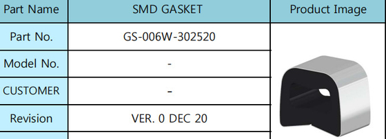 SMD 25mm Rubber Flat Gasket Silicone Ring Type Surface Mount Technology